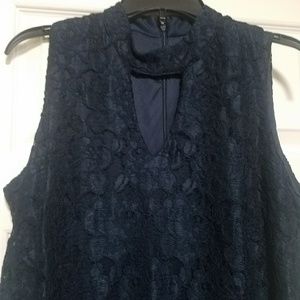 Navy Blue sleeveless Dress